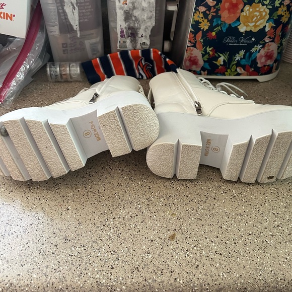 Cynllio Boots Womens Platform Combat Motorcycle Ankle Booties - Picture 6 of 7